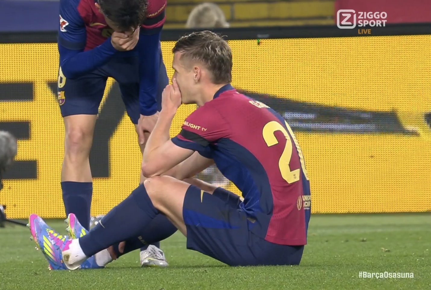Dani Olmo ha firmato la rete del raddoppio del Barcellona. ZiggoSPort