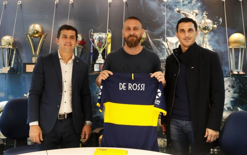 Le premier jour de De Rossi en tant que joueur de Boca Juniors. BocaJuniors