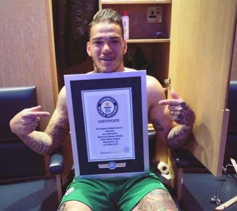 Ederson is a record breaker. Instagram/Ederson93