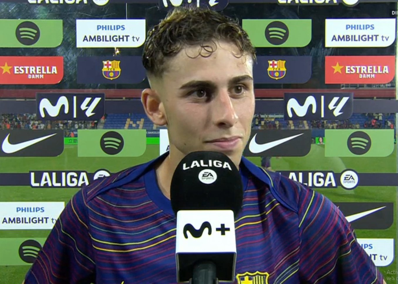 Fermín ha chiarito che non gli è mai passato per la testa di lasciare il Barcellona. Captura/Movistar