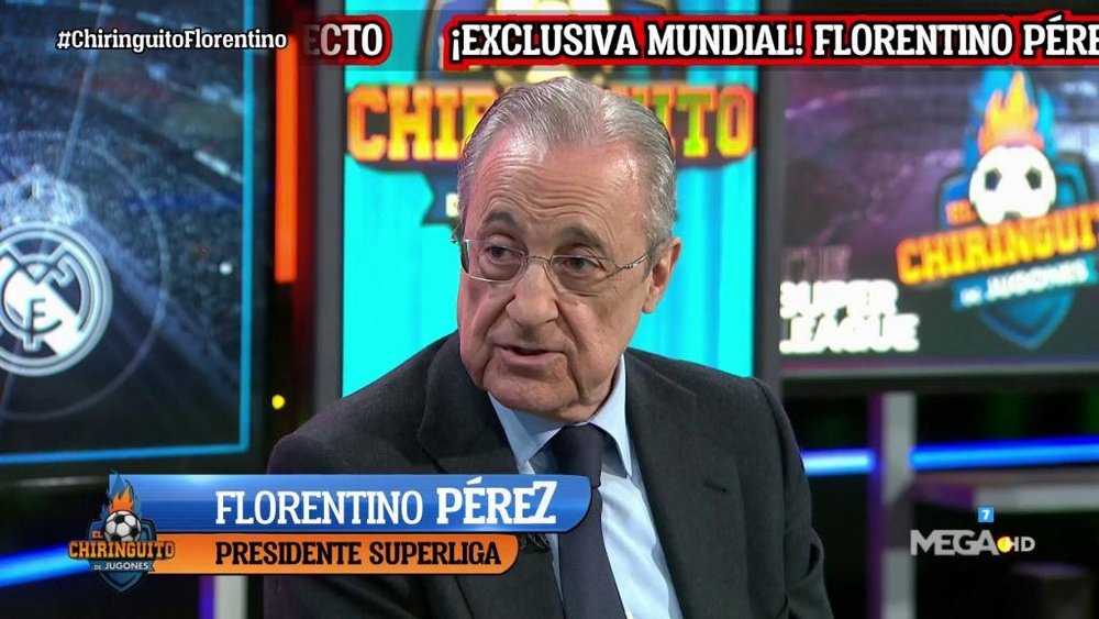 Florentino Perez évoque l'actualité du Real. Twitter/elchiringuitotv