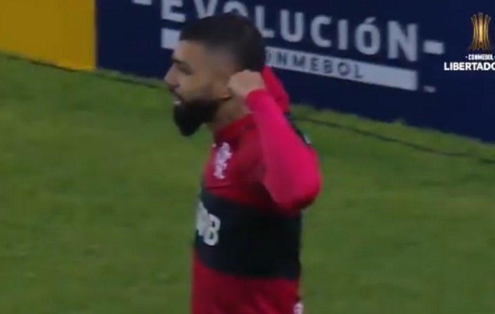 Gabigol igualó los registros de Zico con Flamengo en la Libertadores. Captura/CONMEBOLibertadores