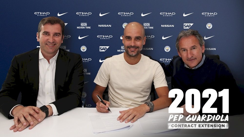 Guardiola has committed his future to City. ManchesterCity