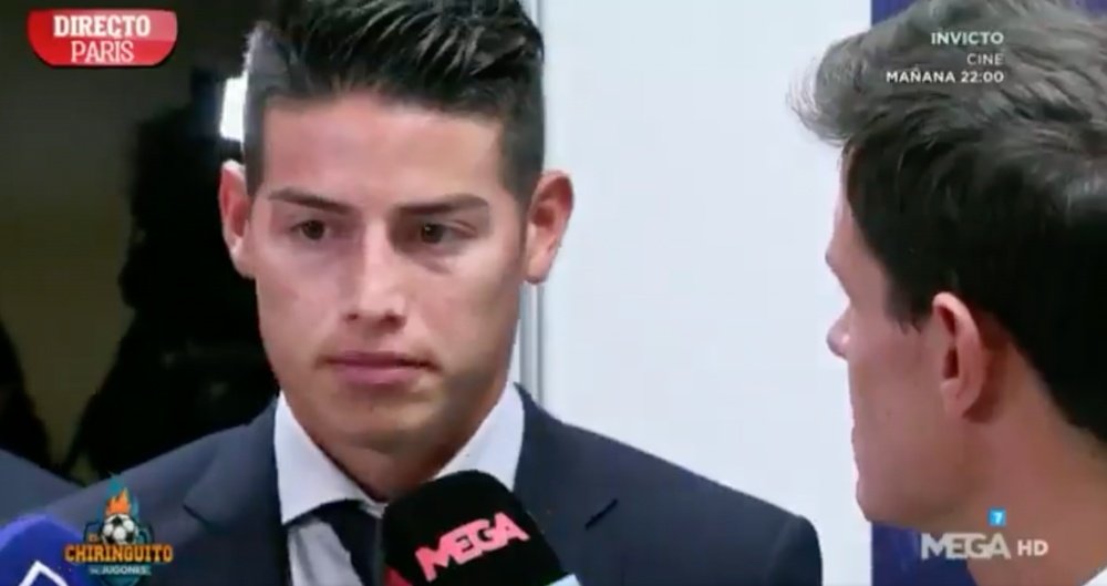 James lamentó la derrota ante el PSG. Captura/Mega