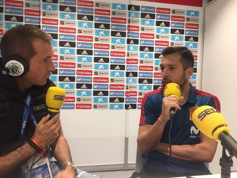 Jordi Alba reconoció que estaba cagado tras el gol de Irán. SER