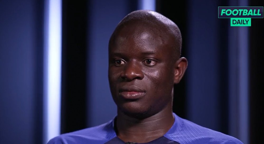 Kante spoke about his future at Chelsea. Screenshot/FootballDaily