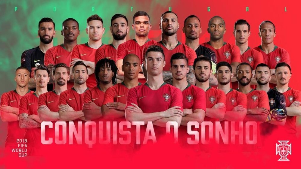 Os convocados da Seleção Portuguesa para o Mundial. EFE