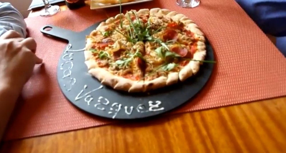 Lucas Vázquez diseñó su pizza ideal. Captura