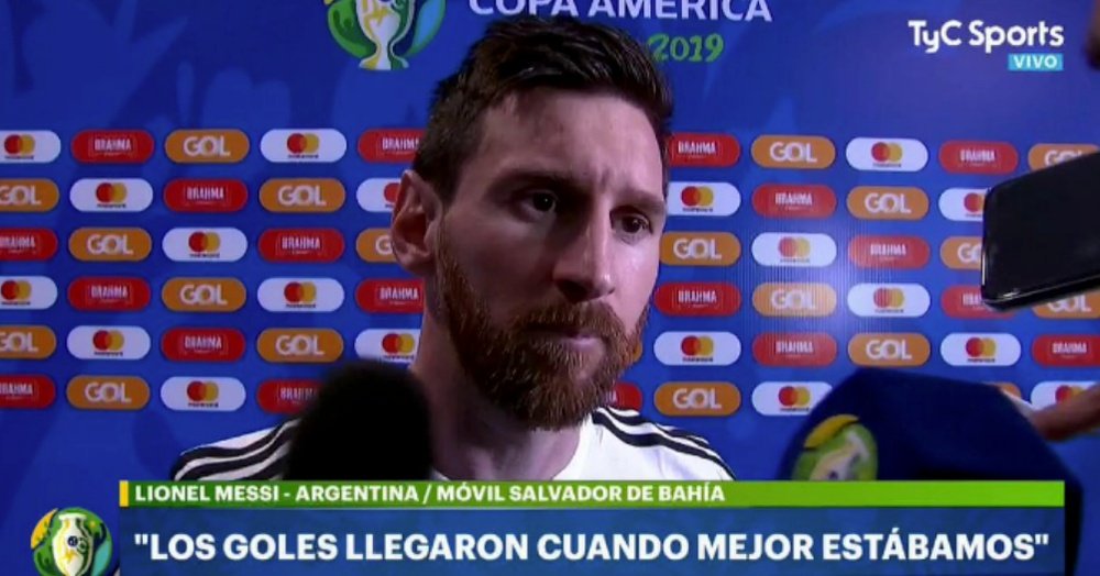 Messi cree que Argentina mereció más. Captura/TyCSports