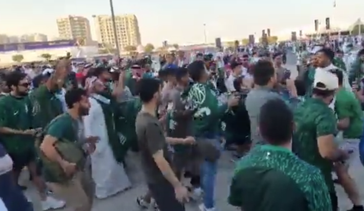 Saudi fans made fun of Messi and Argentina ¡. Screenshot/ChadDhanush