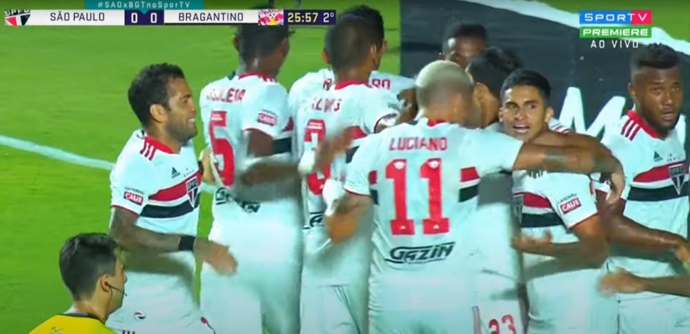 Sao Paulo se llevó la victoria por la mínima. Captura/SporTV