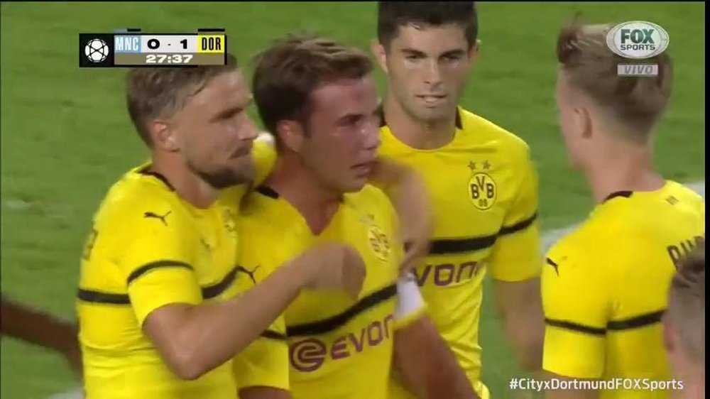 Dortmund a ouvert le score sur penalty. Capture/FoxSports