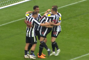 El Newcastle se llevó la victoria gracias a un penalti. Twitter/NUFC