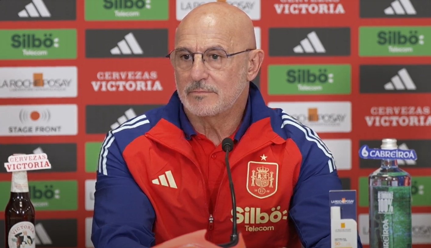 Luis de la Fuente habló en rueda de prensa. Captura/RFEF