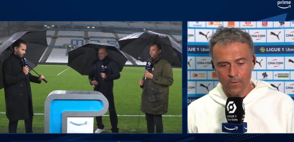 Luis Enrique, cansado del tema Mbappé. Captura/PVSportFR