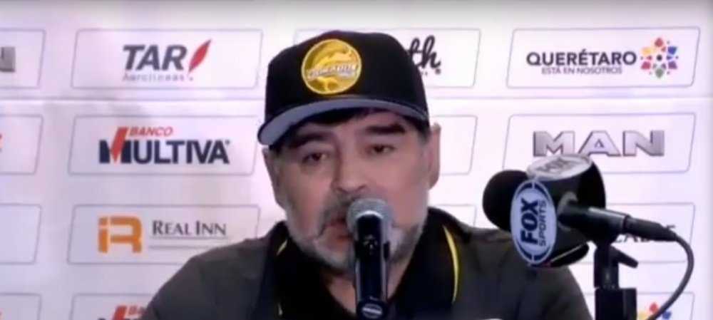 Mensaje insólito de Maradona. Captura/ESPN