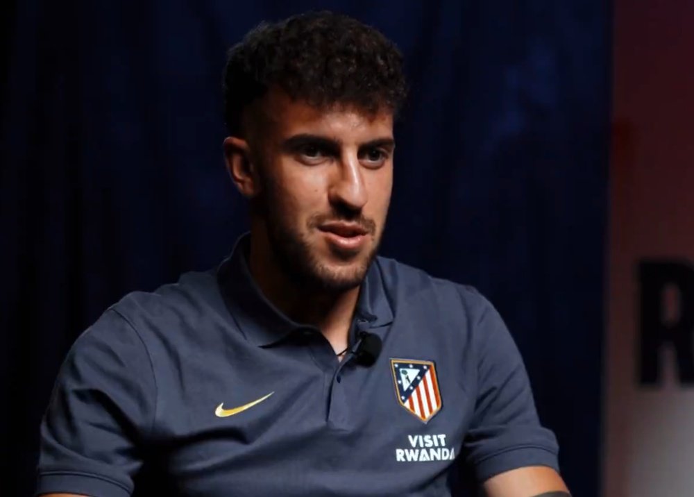 Matteo Ruggeri is eager to play with Griezmann and Alvarez. Screenshot/Atleti