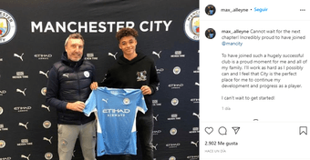 El City fichó a un chico de 15 años. Instagram/max_.alleyne