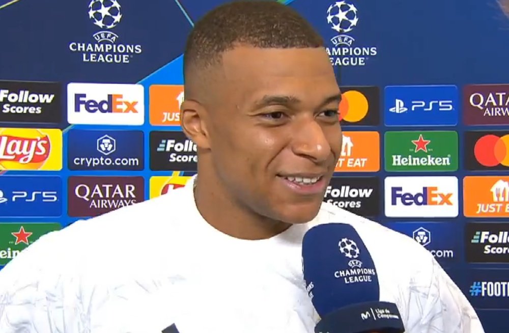 Mbappé hizo un análisis de la victoria ante el Stuttgart. Captura/MovistarFutbol