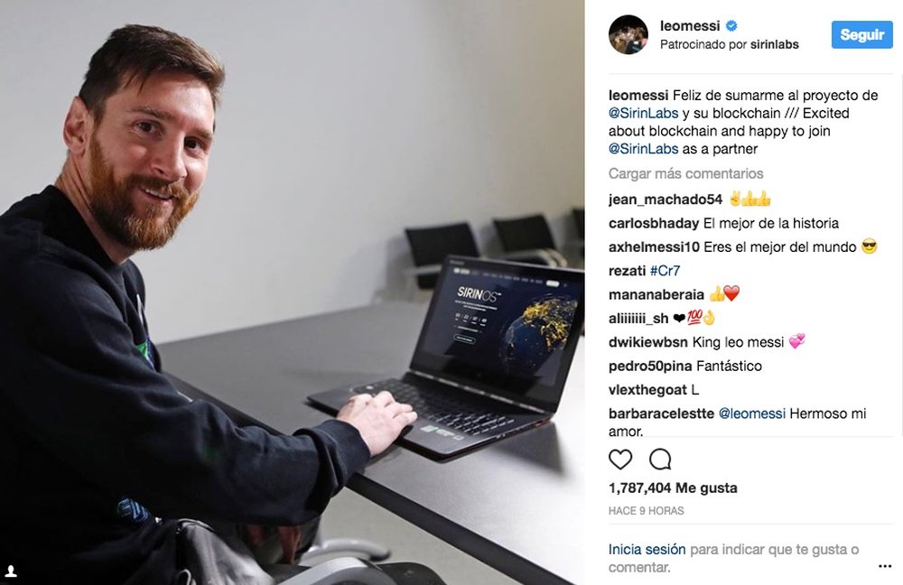 Leo Messi entra al mundo de las monedas digitales. LeoMessi