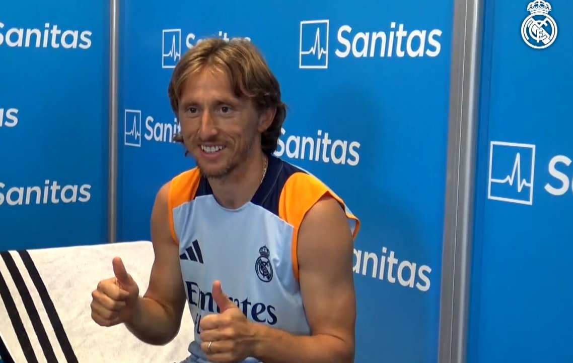 Modric is already available for Carlo Ancelotti. Screenshot/RealMadridTV