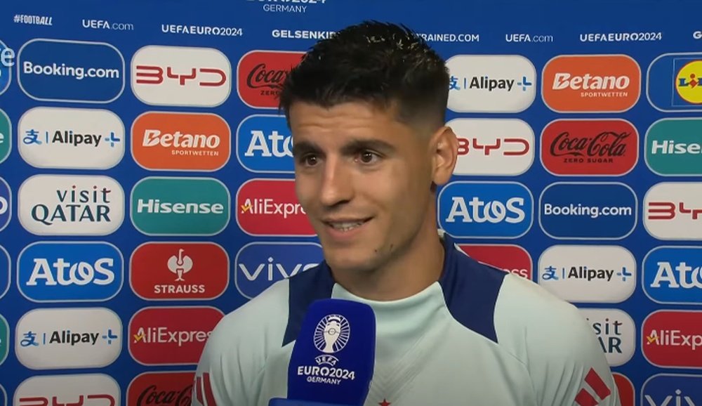 Morata addressed Sain's crucial win over Italy. Screenshot/RTVE