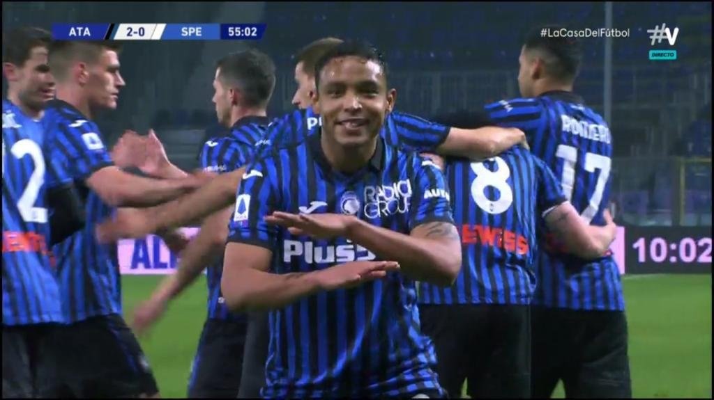 El Atalanta marcó dos goles en apenas dos minutos. Captura/Vamos