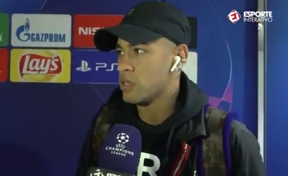 Neymar se mostró muy enfadado. Captura/EsporteInterativo