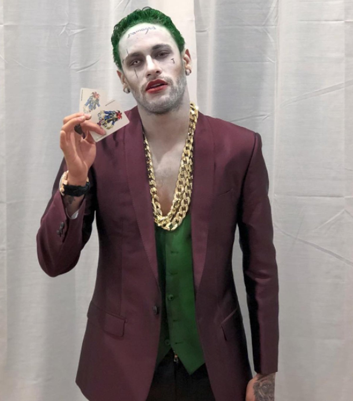 Such a Joker! Neymar shows off his Halloween costume