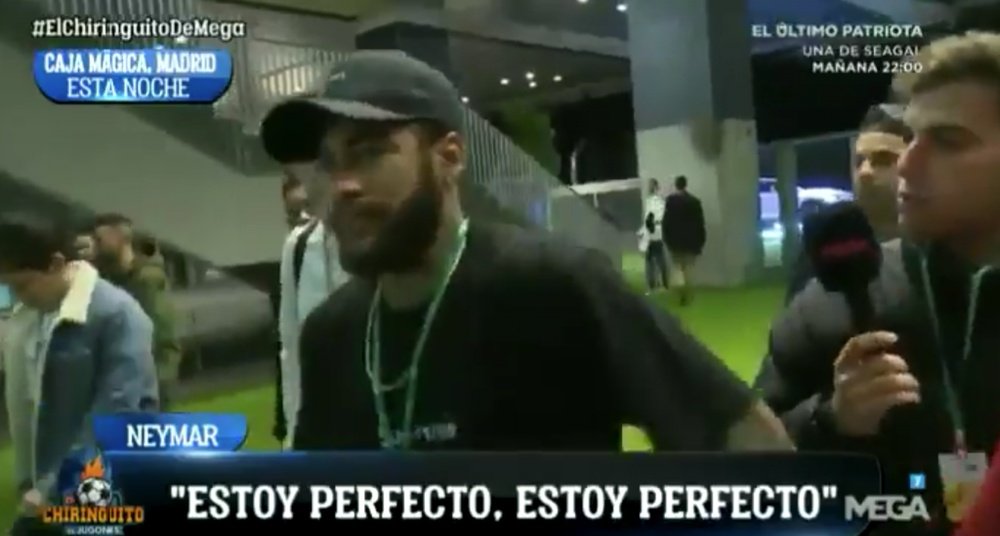 Neymar, listo para jugar contra el Madrid. Captura/ElChiringuito