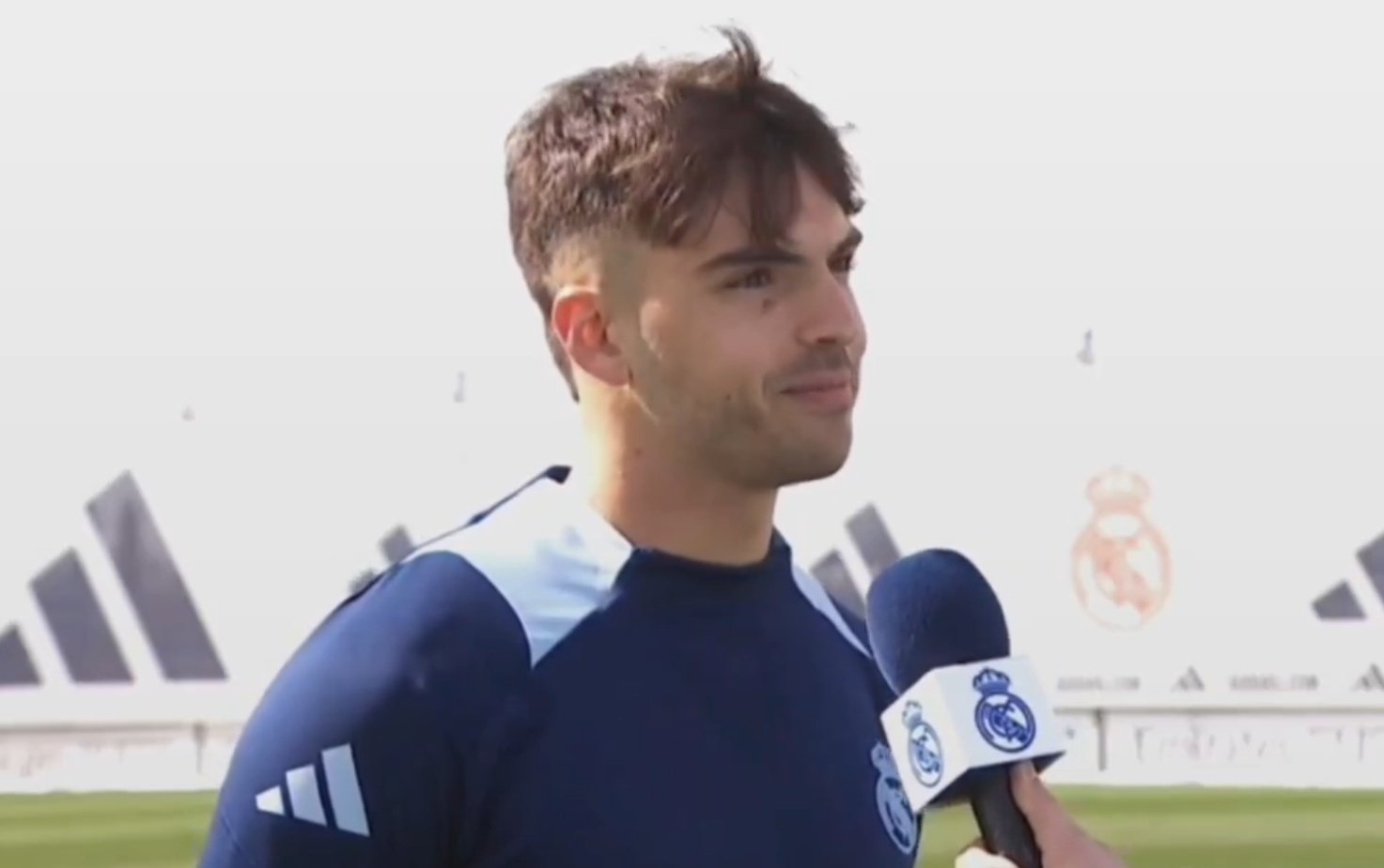 Asencio, ilusionado con la llamada de De la Fuente. Captura/RealMadridTV