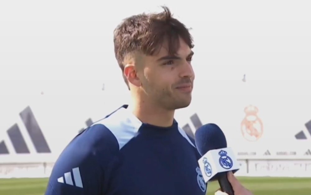 Asencio, ilusionado con la llamada de De la Fuente. Captura/RealMadridTV