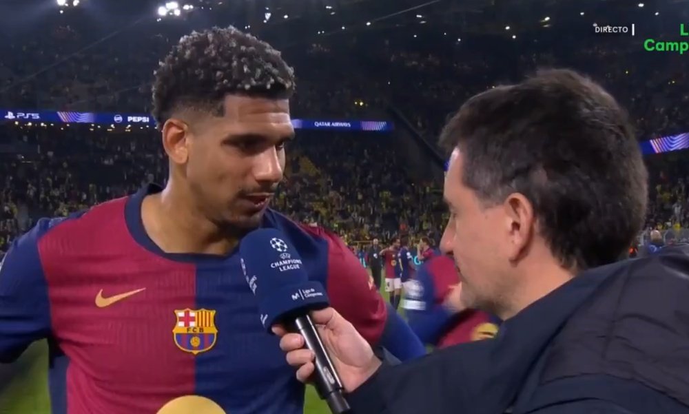 Araujo is looking forward to playing his first UCL semifinals. Screenshot/MovistarLigadeCampeones