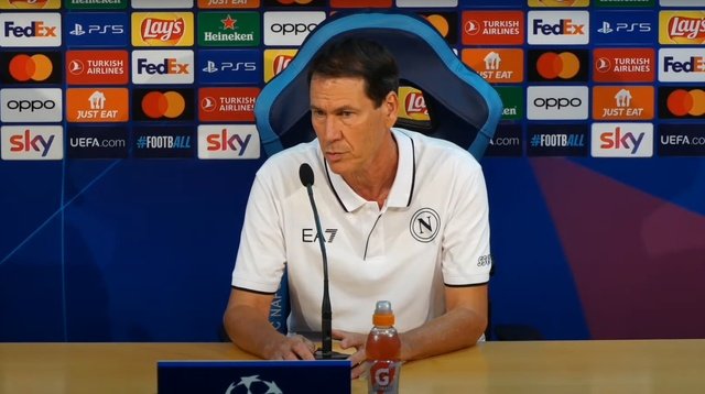 Napoli boss Rudi Garcia praised Madrid ahead of their UCL clash. Screenshot/SSCNapoli