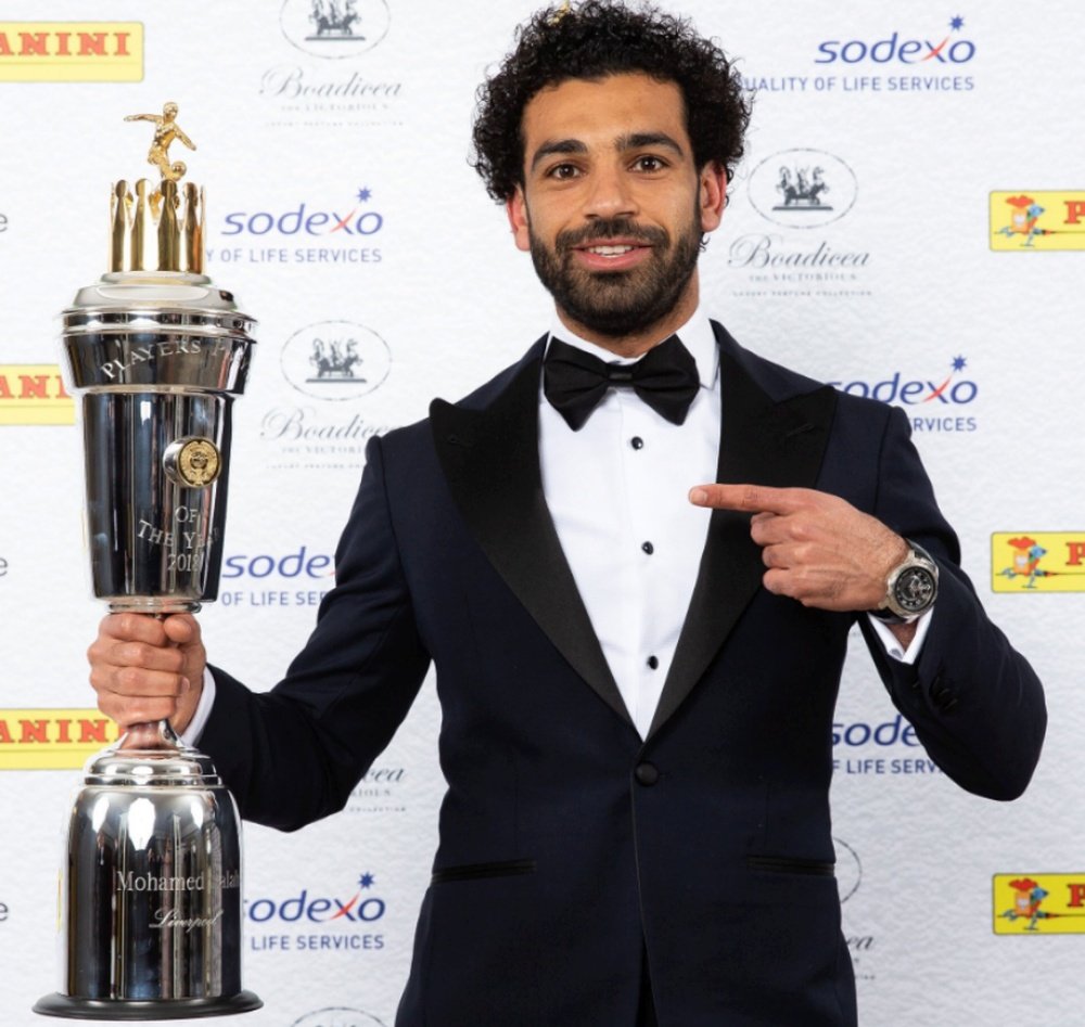 Salah won the biggest award of the night. Twitter/PFA