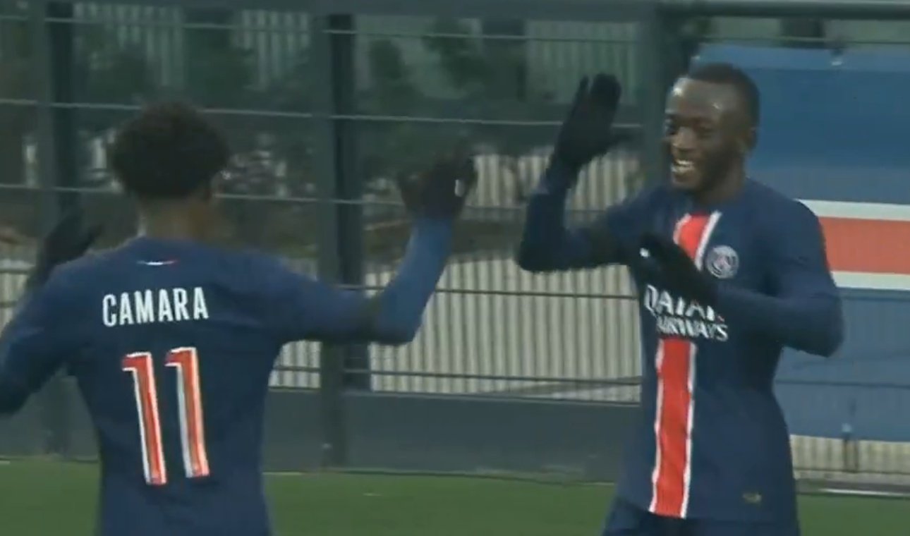 Sangaré metió un triplete en la victoria del PSG en la Youth League. Captura/UEFATV