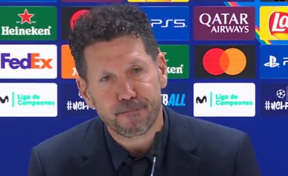 Simeone urged his side to imporve ahead of their second leg against Real Madrid. Screenshot/GOLPlay