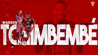 Tchimbembé, nuevo jugador del Mirandés. Twitter/CDMirandes