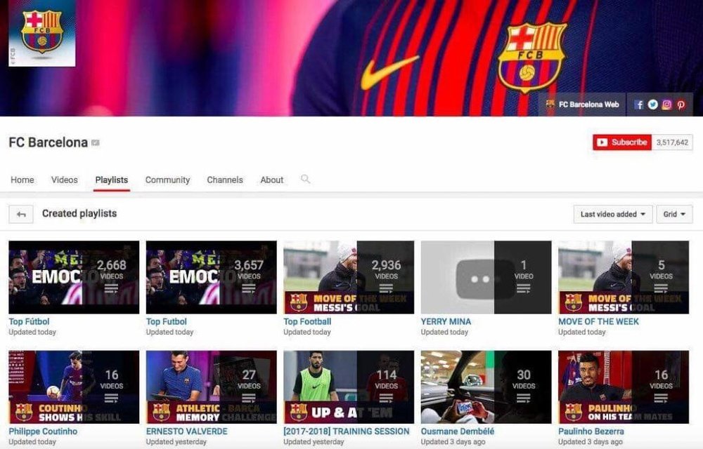 Apareció un vídeo de Yerry Mina en la cuenta de Youtube del Barcelona. Captura/FCBarcelona