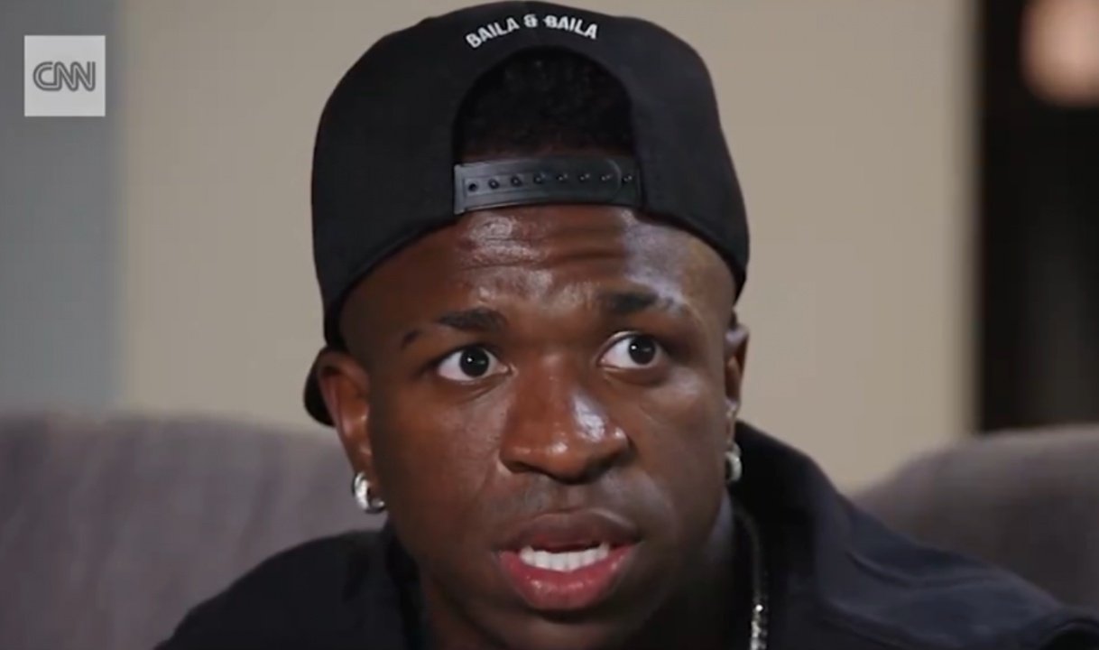 Vinicius Jr believes that Spanish society needs to improve. Screenshot/CNN