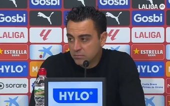 Xavi, sad and disappointed after the defeat against Girona. Screenshot/LaLiga