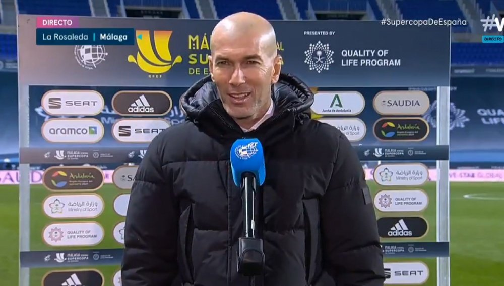 Nous avons mal commencé le match, regrette Zidane. Captura/Vamos