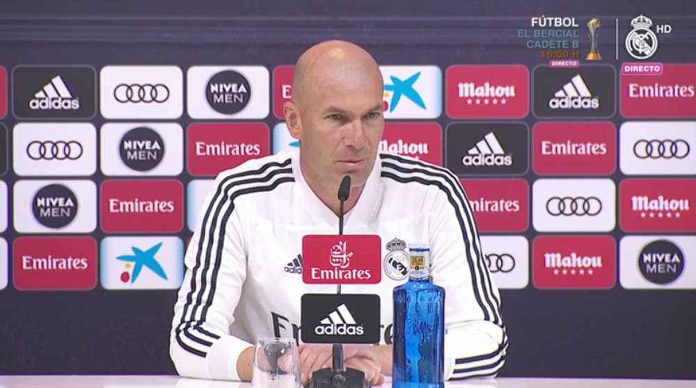 Zidane deixa no ar as possíveis contratações do clube. Captura/RealMadridTV