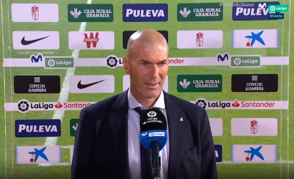 Zidane destacó el trabajo de sus jugadores. Captura/Movistar