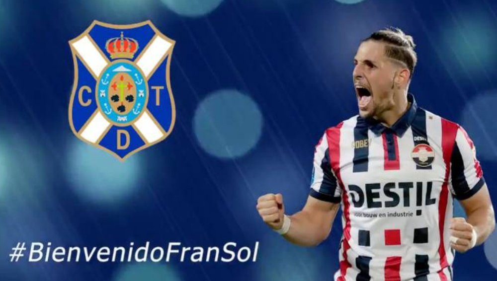 Fran Sol, nuevo jugador del Tenerife. Twitter/CDTOficial