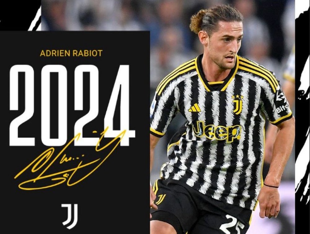 A Juventus renova com Rabiot. Twitter/juventusfc