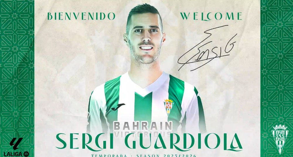 Sergi Guardiola firma hasta 2026. Captura/CordobaCF
