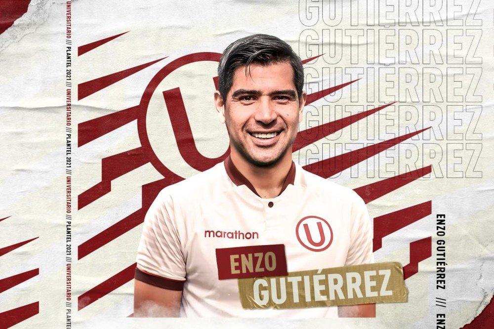 Enzo Gutiérrez ya es de Universitario. Twitter/Universitario