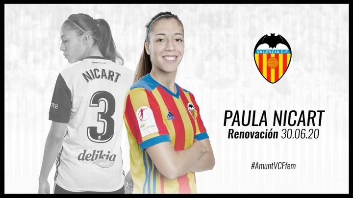 El Valencia renueva a Paula Nicart hasta 2020