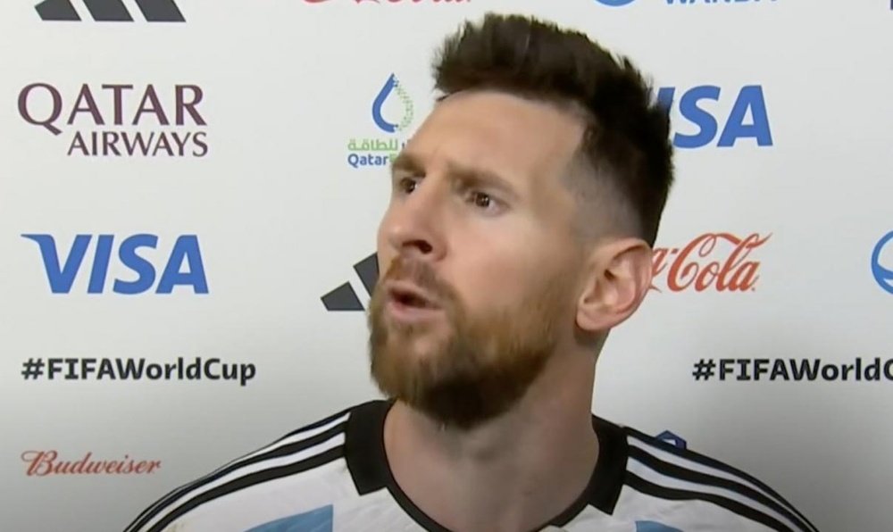Messi's words to Weghorst went viral. Screenshot/Screenshot/TyCSports